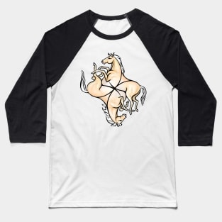 Interlaced Horses Baseball T-Shirt